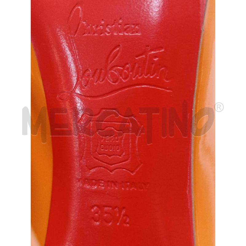 SCARPE DONNA CHRISTIAN LOUBOUTIN ARANCIO CON TACCO CERNIERA LATERALE | Mercatino dell'Usato Moncalieri bengasi 5