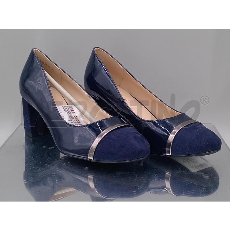 SCARPE DONNA CLARA BARSON BLU VERNICE CON PUNTA SCAMOSCIATA | Mercatino dell'Usato Moncalieri bengasi 1