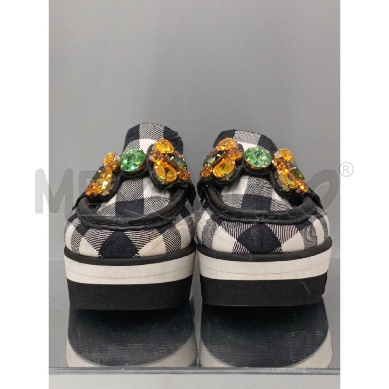 SCARPE DONNA DOLCE & GABBANA QUADRETTI BIANCO NERO CON STRASS | Mercatino dell'Usato Moncalieri bengasi 2