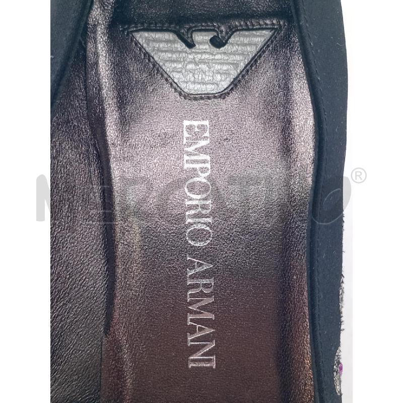 SCARPE DONNA EMPORIO ARMANI NERE SETA CERCHI ARGENTO PUNTINI LILLA DECOLTE' | Mercatino dell'Usato Moncalieri bengasi 3