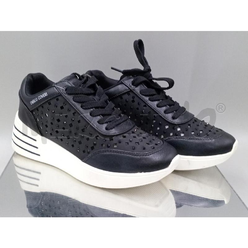 SCARPE DONNA ENRICO COVERI NERE TRAFORATE CON BRILLANTINI | Mercatino dell'Usato Moncalieri bengasi 1