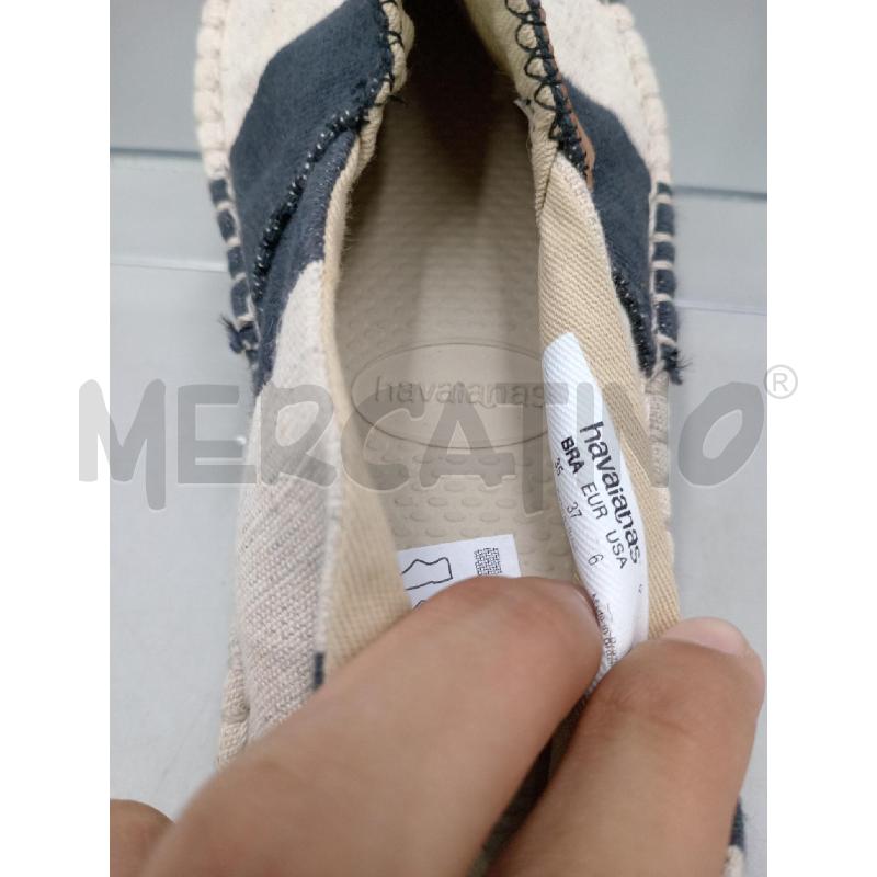 SCARPE DONNA ESPADRILLAS HAVAIANAS BEIGE E BLU  | Mercatino dell'Usato Moncalieri bengasi 5