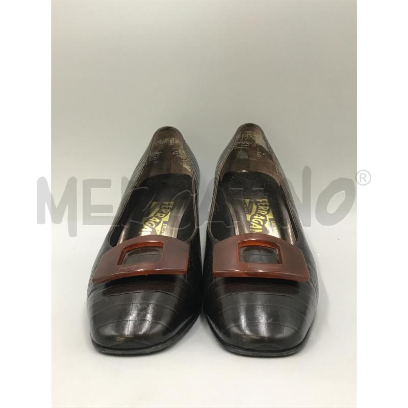 SCARPE DONNA FERRAGAMO MARRONE  | Mercatino dell'Usato Moncalieri bengasi 2