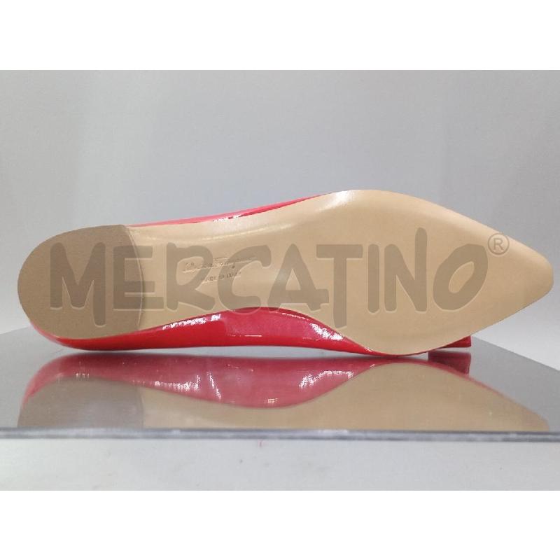 SCARPE DONNA FERRAGAMO ROSSE BALLERINE CON FIBBIA E FIOCCO | Mercatino dell'Usato Moncalieri bengasi 4