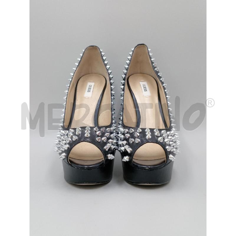 SCARPE DONNA GUESS NERE CON TACCO E BORCHIE | Mercatino dell'Usato Moncalieri bengasi 1