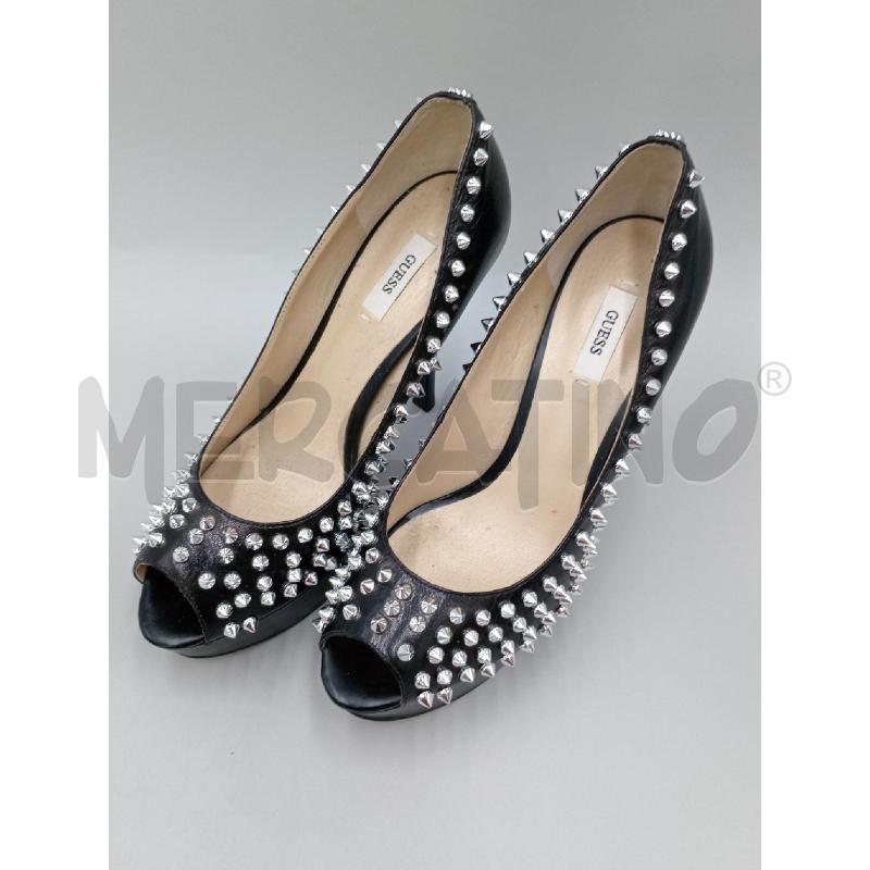 SCARPE DONNA GUESS NERE CON TACCO E BORCHIE | Mercatino dell'Usato Moncalieri bengasi 4