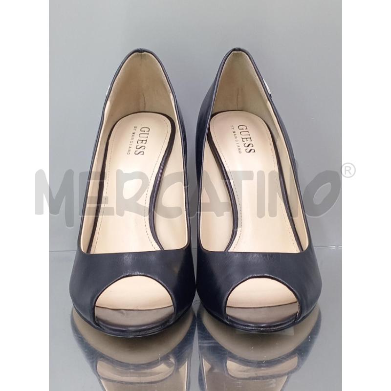 SCARPE DONNA GUESS NERE TACCO APERTE DAVANTI | Mercatino dell'Usato Moncalieri bengasi 2