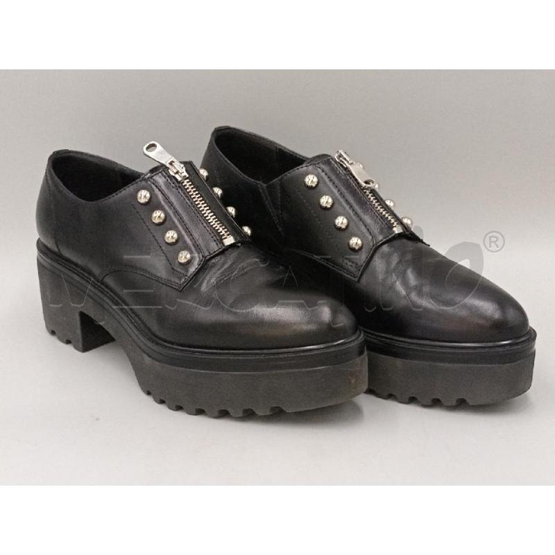 SCARPE DONNA JANET SPORT NERE CON PLATFORM E BORCHIETTE | Mercatino dell'Usato Moncalieri bengasi 1