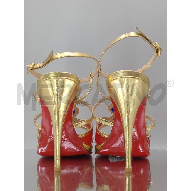 SCARPE DONNA LOUBUTIN DORATE INSERTI COLORATI | Mercatino dell'Usato Moncalieri bengasi 3