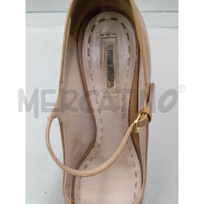 SCARPE DONNA MIU MIU BEIGE CON FIOCCO IN VERNICE | Mercatino dell'Usato Moncalieri bengasi 5