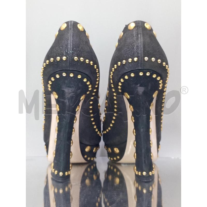 SCARPE DONNA MIU' MIU' NERE CON BORCHIE DORATE | Mercatino dell'Usato Moncalieri bengasi 3