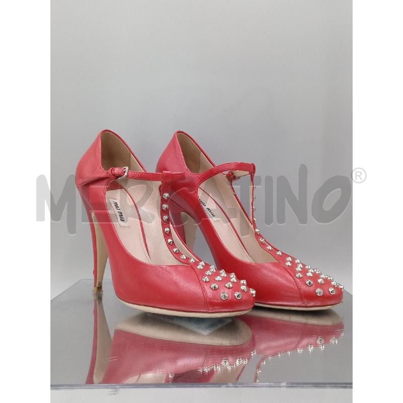 SCARPE DONNA MIU' ROSSE BORCHIETTE  | Mercatino dell'Usato Moncalieri bengasi 1
