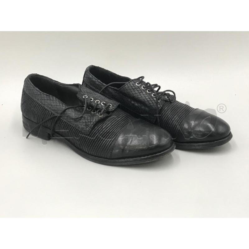 SCARPE DONNA MOMA NERE STRINGATE DOPPIO MOTIVO  | Mercatino dell'Usato Moncalieri bengasi 1