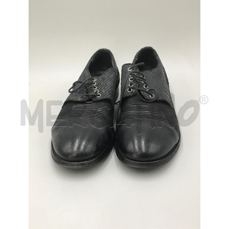 SCARPE DONNA MOMA NERE STRINGATE DOPPIO MOTIVO  | Mercatino dell'Usato Moncalieri bengasi 2