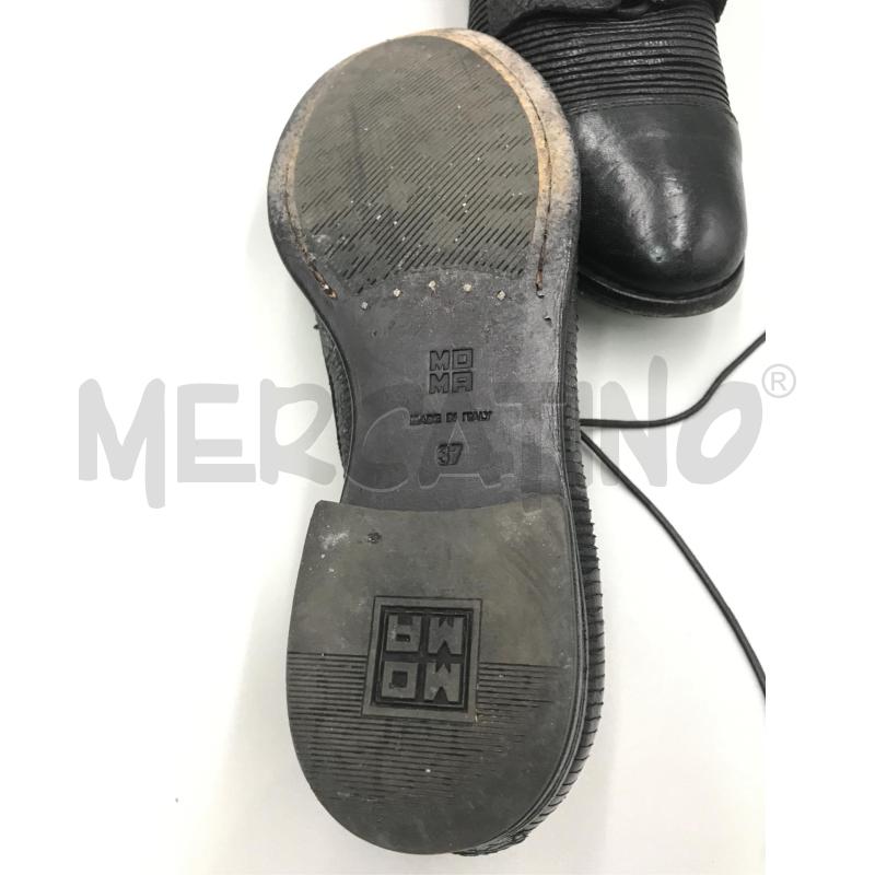 SCARPE DONNA MOMA NERE STRINGATE DOPPIO MOTIVO  | Mercatino dell'Usato Moncalieri bengasi 3