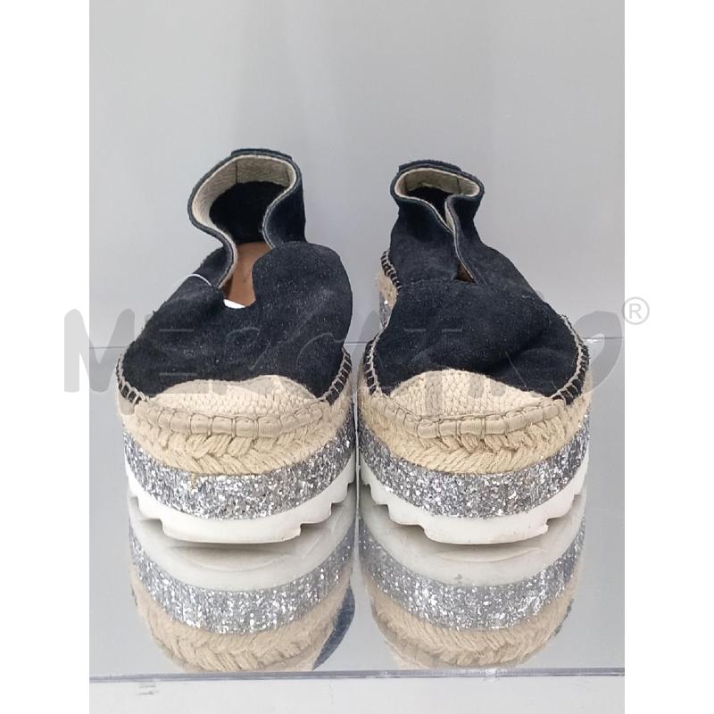 SCARPE DONNA PIECES NERE CON BORDO ARGENTATO | Mercatino dell'Usato Moncalieri bengasi 2