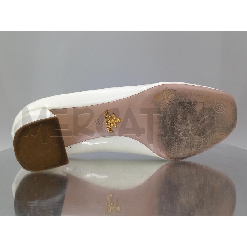 SCARPE DONNA PRADA BIANCHE CON FIBBIA DORATA | Mercatino dell'Usato Moncalieri bengasi 4