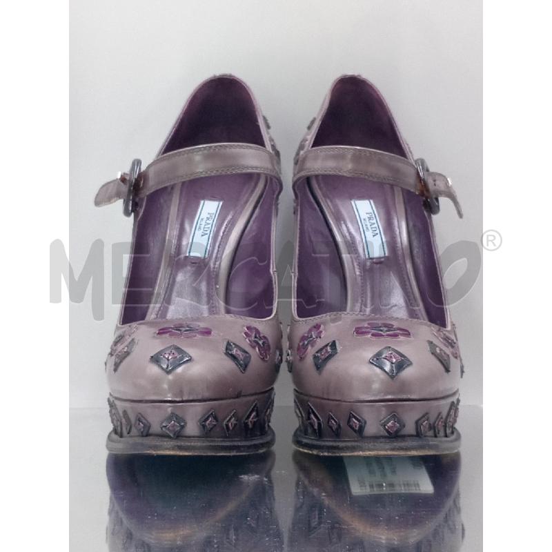 SCARPE DONNA PRADA GRIGE CON FIORELLINI | Mercatino dell'Usato Moncalieri bengasi 2