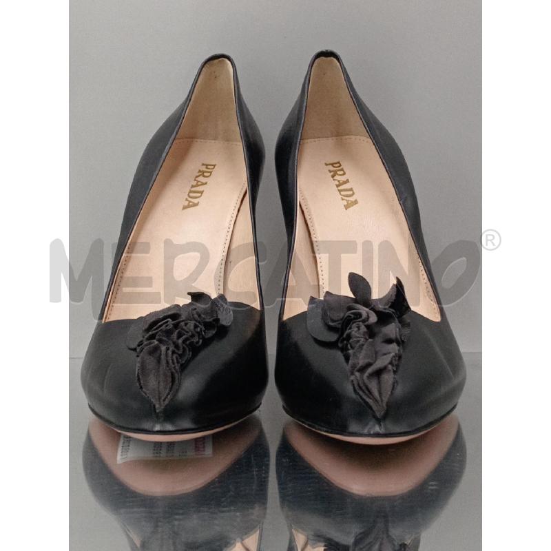 SCARPE DONNA PRADA NERE DECOLTE' CON MOTIVO SCAMOSCIATO SULLA PUNTA | Mercatino dell'Usato Moncalieri bengasi 2