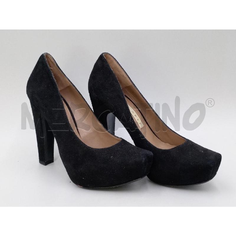 SCARPE DONNA PURA LOPEZ NERE TACCO SCAMOSCIATE | Mercatino dell'Usato Moncalieri bengasi 1
