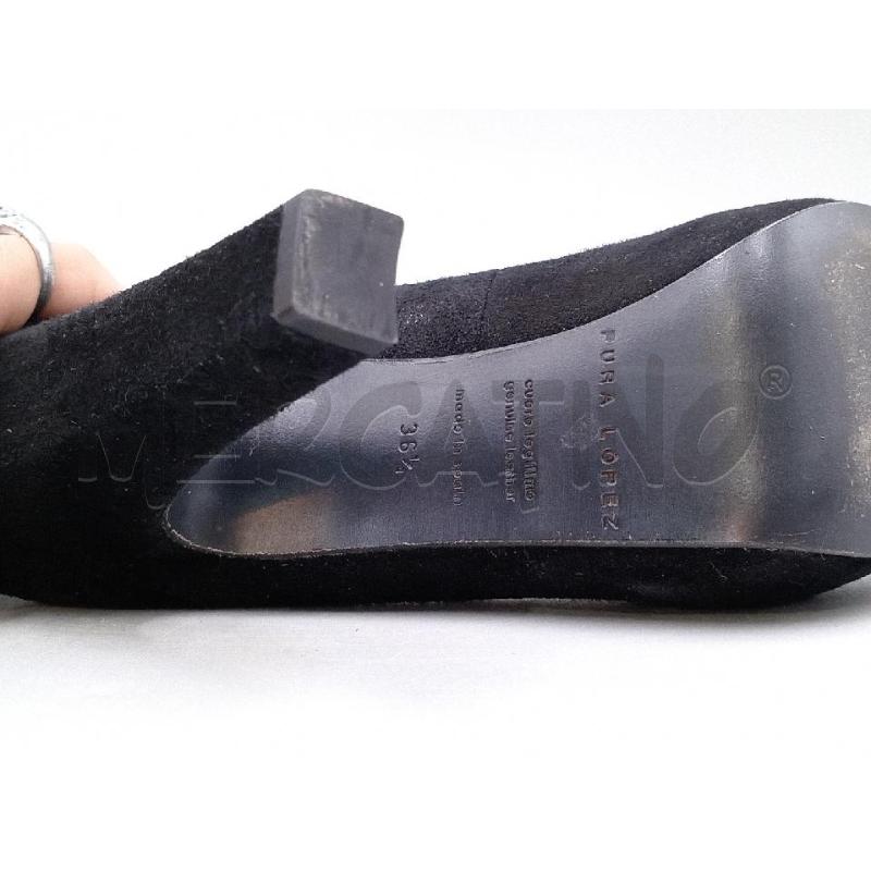 SCARPE DONNA PURA LOPEZ NERE TACCO SCAMOSCIATE | Mercatino dell'Usato Moncalieri bengasi 4