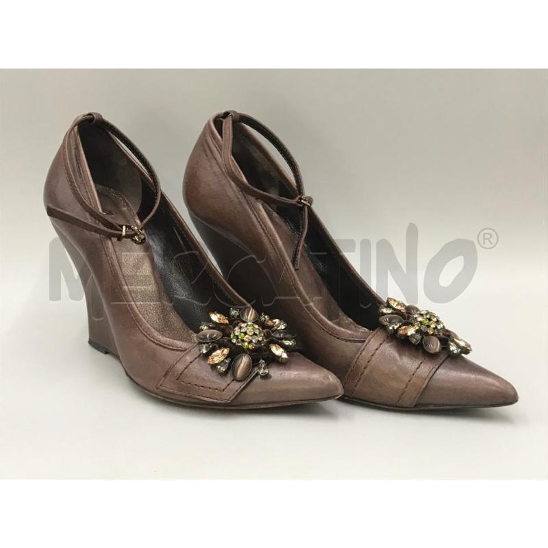 SCARPE DONNA SHY MARRONI CON ZEPPA PARTICOLARE GIOIELLO | Mercatino dell'Usato Moncalieri bengasi 1