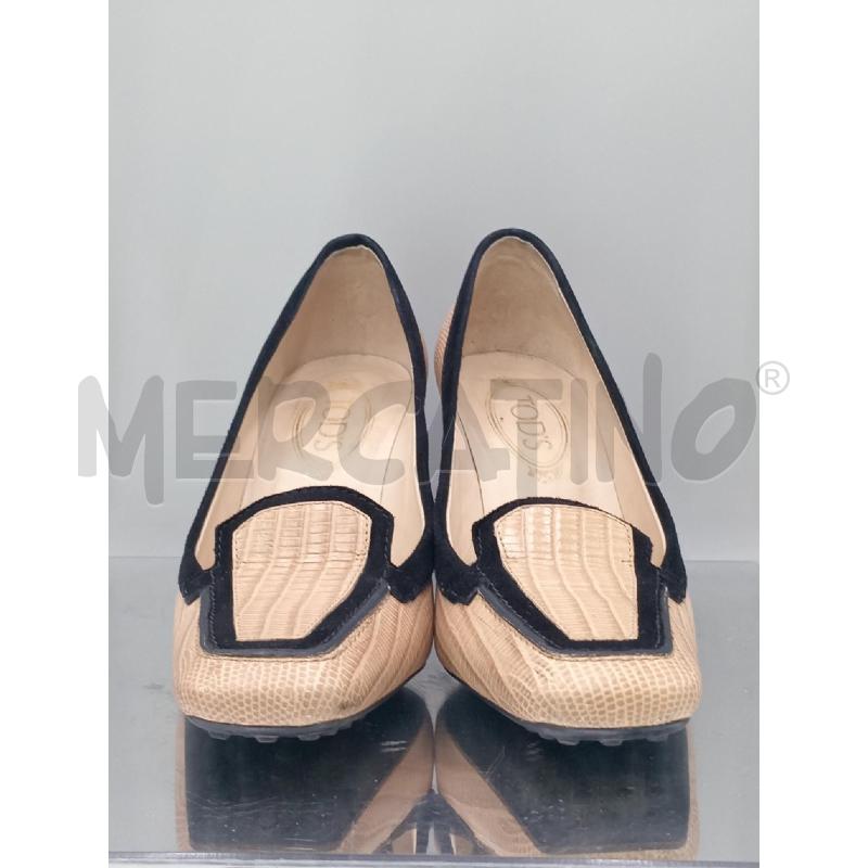 SCARPE DONNA TOD'S DECOLTE BEIGE RIFINITURE NERE  | Mercatino dell'Usato Moncalieri bengasi 2