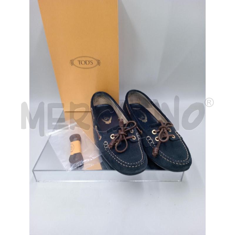 SCARPE DONNA TOD'S MOCASSINO BLU LACCIO MARRONE | Mercatino dell'Usato Moncalieri bengasi 2