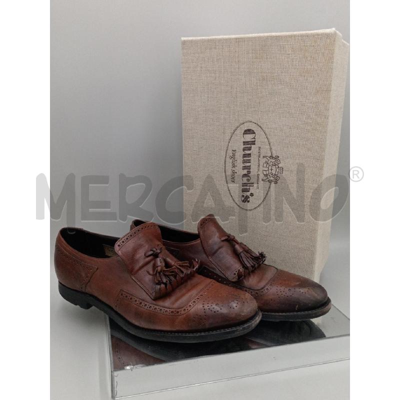 SCARPE UOMO CHURCH'S MOCASSINO MARRONE CON FRANGE  | Mercatino dell'Usato Moncalieri bengasi 1