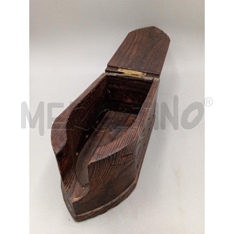 SCATOLA LEGNO FORMA VECCHIO FERRO DA STIRO | Mercatino dell'Usato Moncalieri bengasi 2