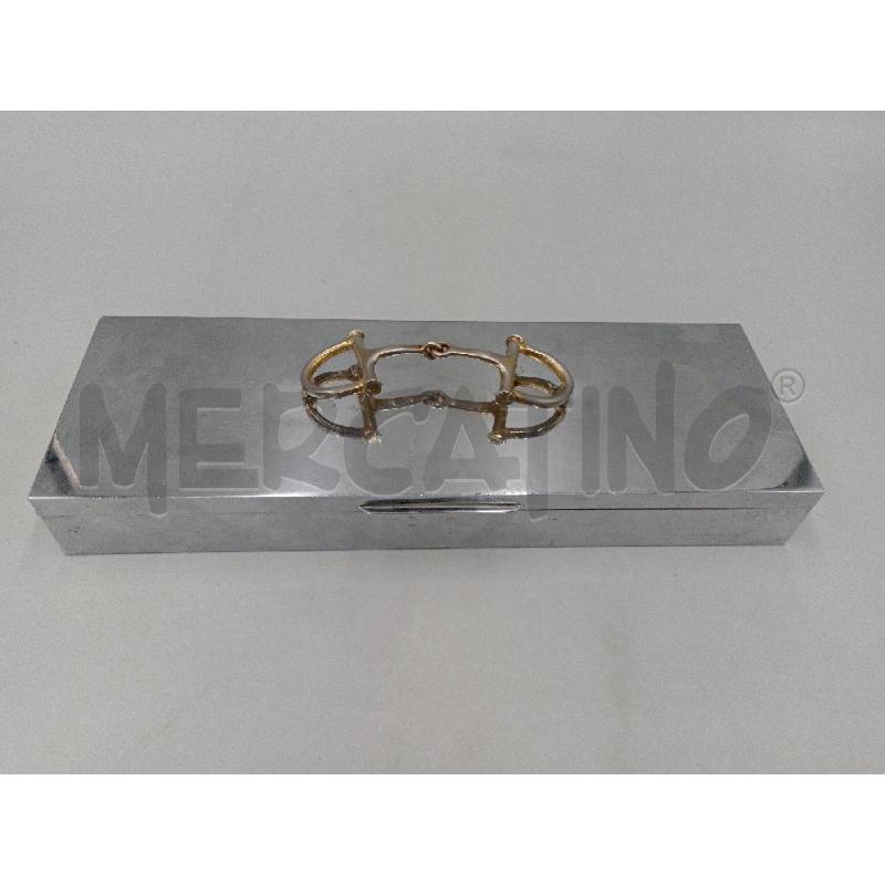 SCATOLA METALLO RETT.RE STAFFA CAVALLO INT LEGNO STILE GUCCI | Mercatino dell'Usato Moncalieri bengasi 1