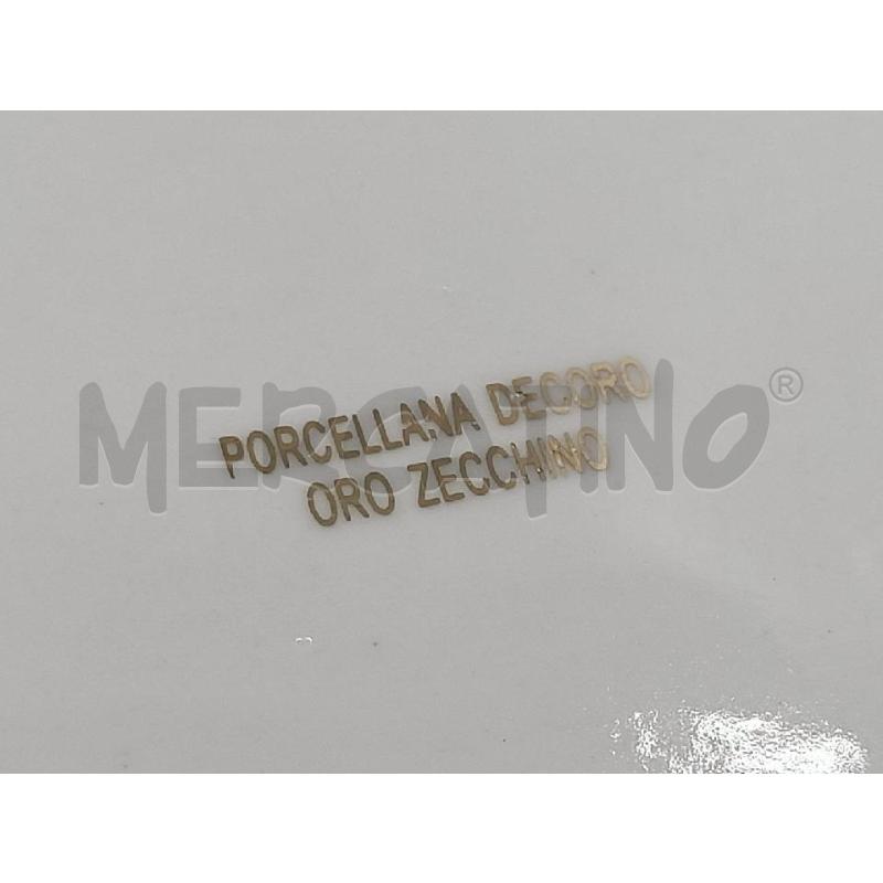 SCATOLETTA PORCELLANA BIANCA C/DECORAZIONE DORATA/BLU FLOREALE  | Mercatino dell'Usato Moncalieri bengasi 5