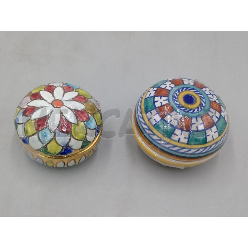 SCATOLETTE COPPIA CERAMICA DERUTA  | Mercatino dell'Usato Moncalieri bengasi 1