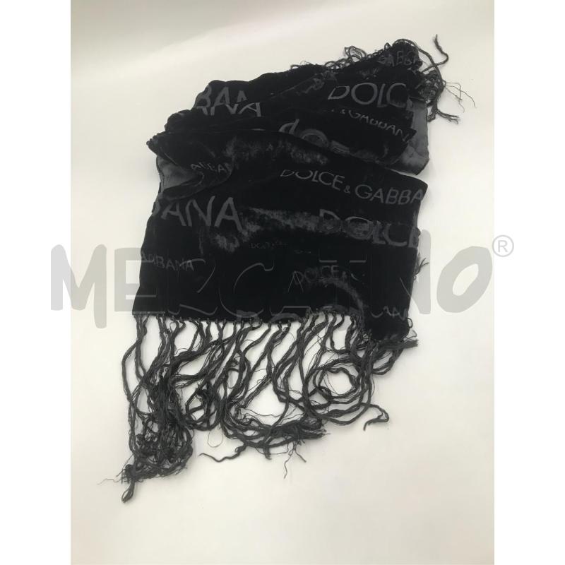 SCIARPA DO9LCE & GABBANA NERA VELLUTO CON FRANGE | Mercatino dell'Usato Moncalieri bengasi 1