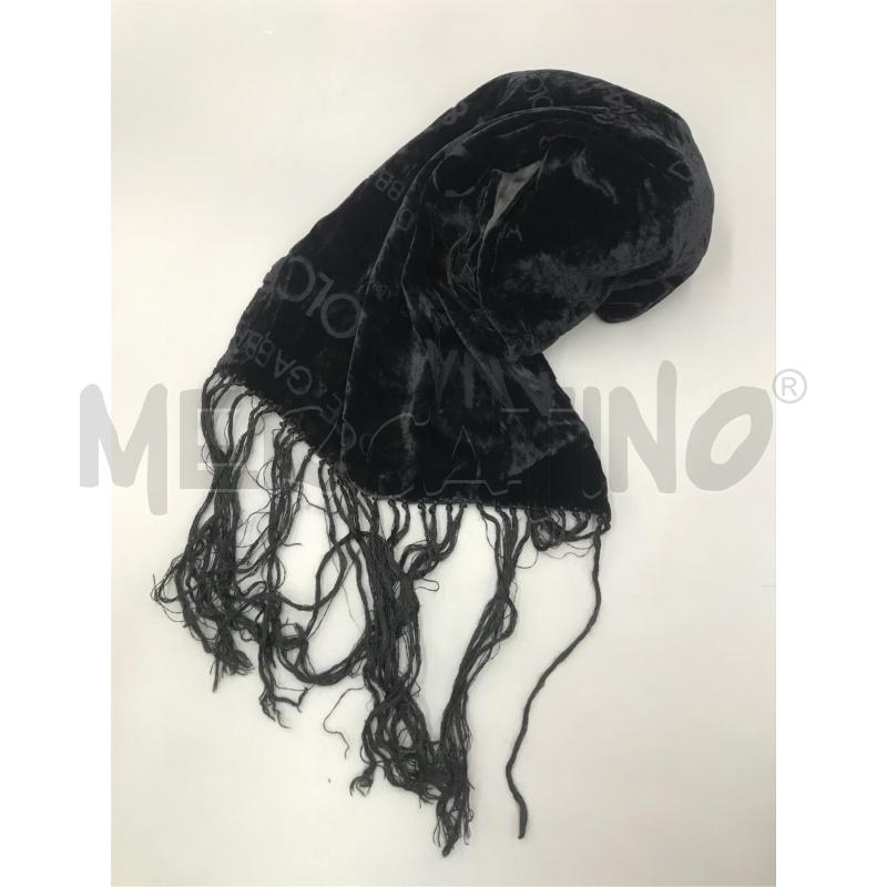 SCIARPA DO9LCE & GABBANA NERA VELLUTO CON FRANGE | Mercatino dell'Usato Moncalieri bengasi 3