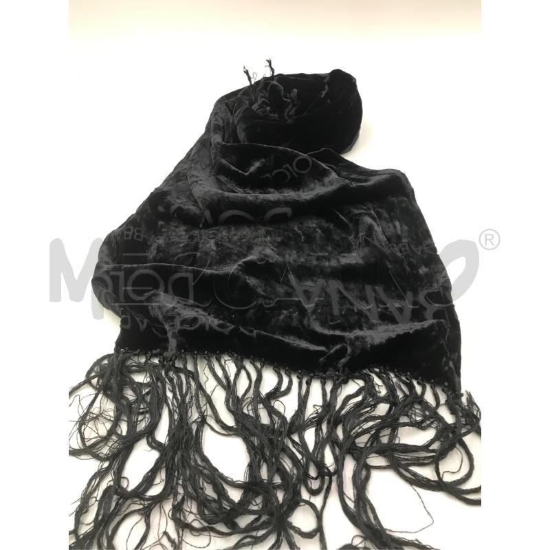 SCIARPA DO9LCE & GABBANA NERA VELLUTO CON FRANGE | Mercatino dell'Usato Moncalieri bengasi 4