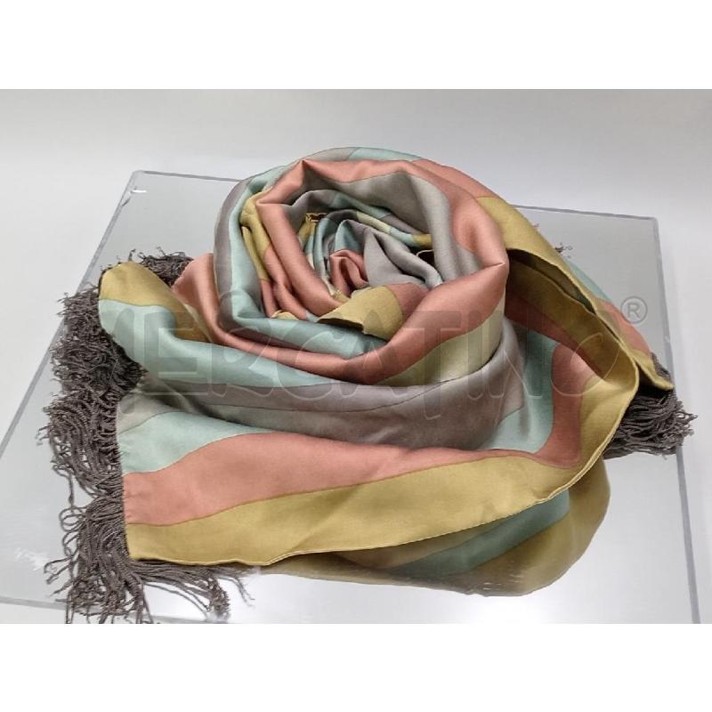 SCIARPA DONNA GIORGIO ARMANI VERDE RIGHE | Mercatino dell'Usato Moncalieri bengasi 3