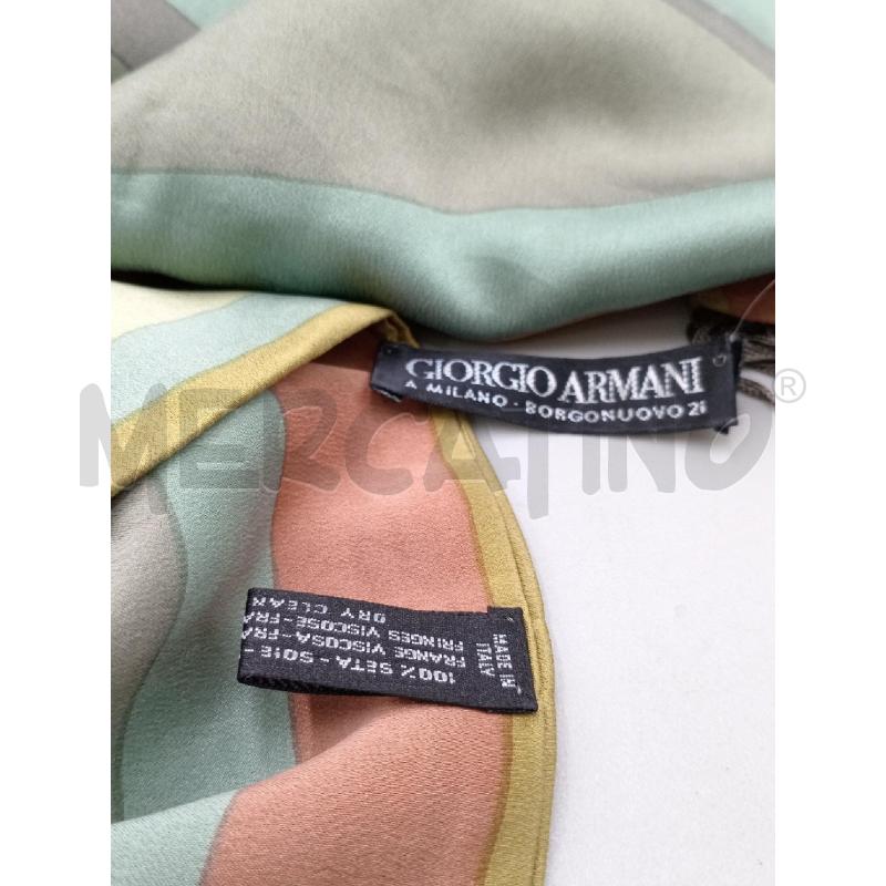 SCIARPA DONNA GIORGIO ARMANI VERDE RIGHE | Mercatino dell'Usato Moncalieri bengasi 5