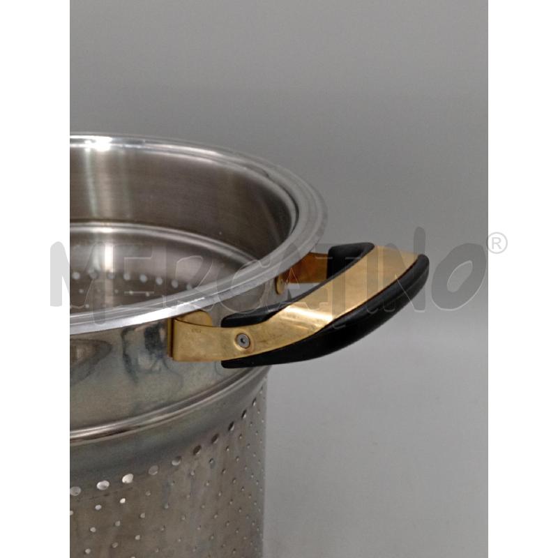 SCOLA PASTA METALLO INOX GRANDE C/MANICI LATERALI  | Mercatino dell'Usato Moncalieri bengasi 3