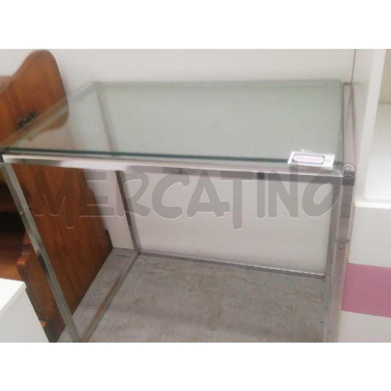 SCRIVANIA INOX VETRO | Mercatino dell'Usato Moncalieri bengasi 1