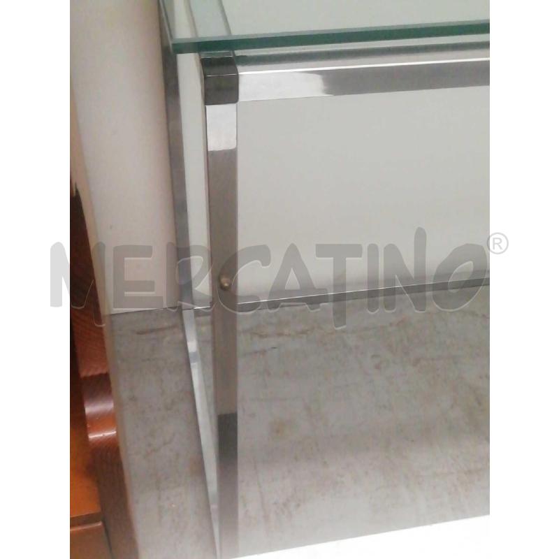 SCRIVANIA INOX VETRO | Mercatino dell'Usato Moncalieri bengasi 3