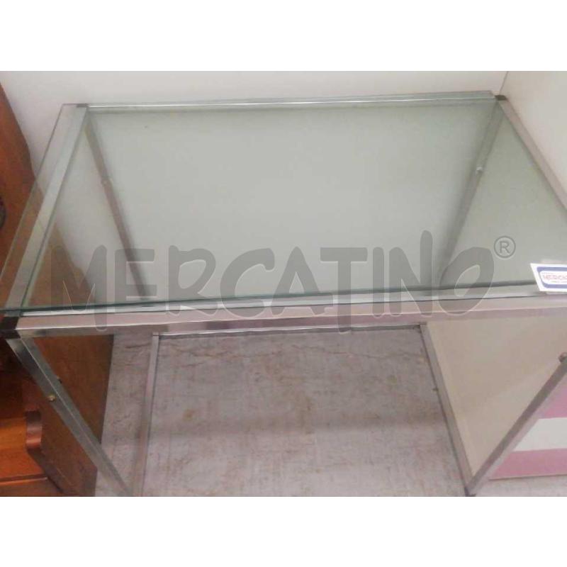 SCRIVANIA INOX VETRO | Mercatino dell'Usato Moncalieri bengasi 4