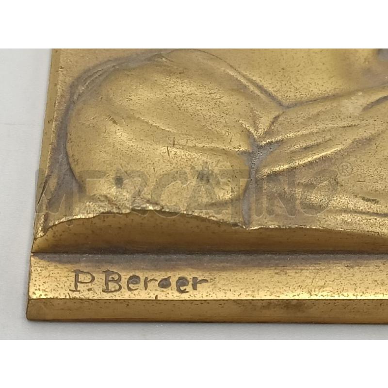 SCULTURA BRONZETTO VOLTO BAMBINO ARTISTA P. BERGER  | Mercatino dell'Usato Moncalieri bengasi 3