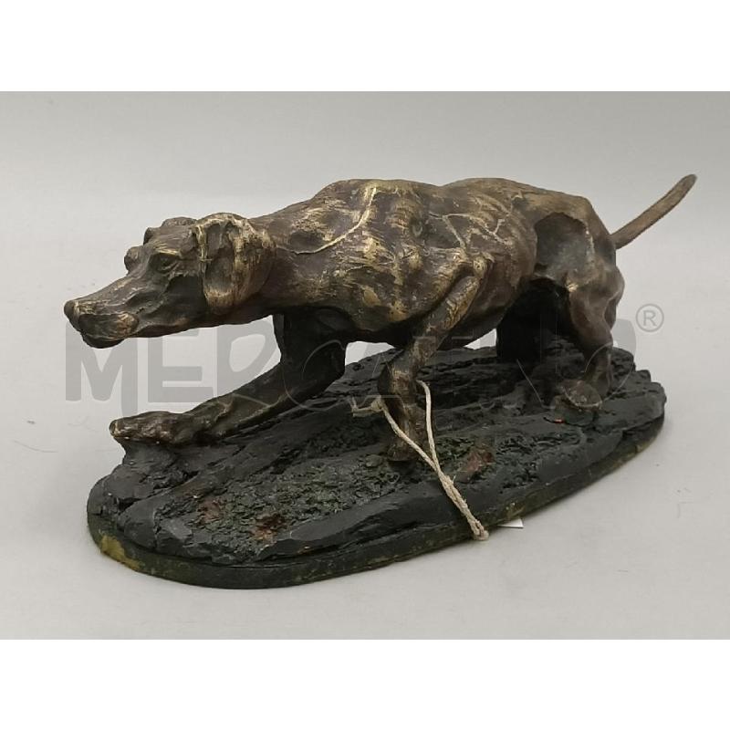 SCULTURA CANE CACCIA BRONZO 32 CM | Mercatino dell'Usato Moncalieri bengasi 1