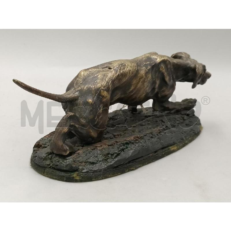 SCULTURA CANE CACCIA BRONZO 32 CM | Mercatino dell'Usato Moncalieri bengasi 3