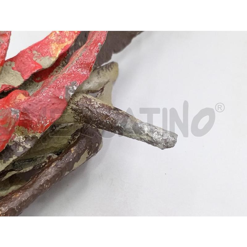SCULTURA FAGIANO FERRO BATTUTO DIPINTO MANCANTE DI UNA ZAMPETTA  | Mercatino dell'Usato Moncalieri bengasi 2