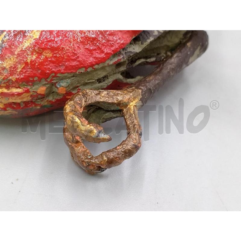 SCULTURA FAGIANO FERRO BATTUTO DIPINTO MANCANTE DI UNA ZAMPETTA  | Mercatino dell'Usato Moncalieri bengasi 3