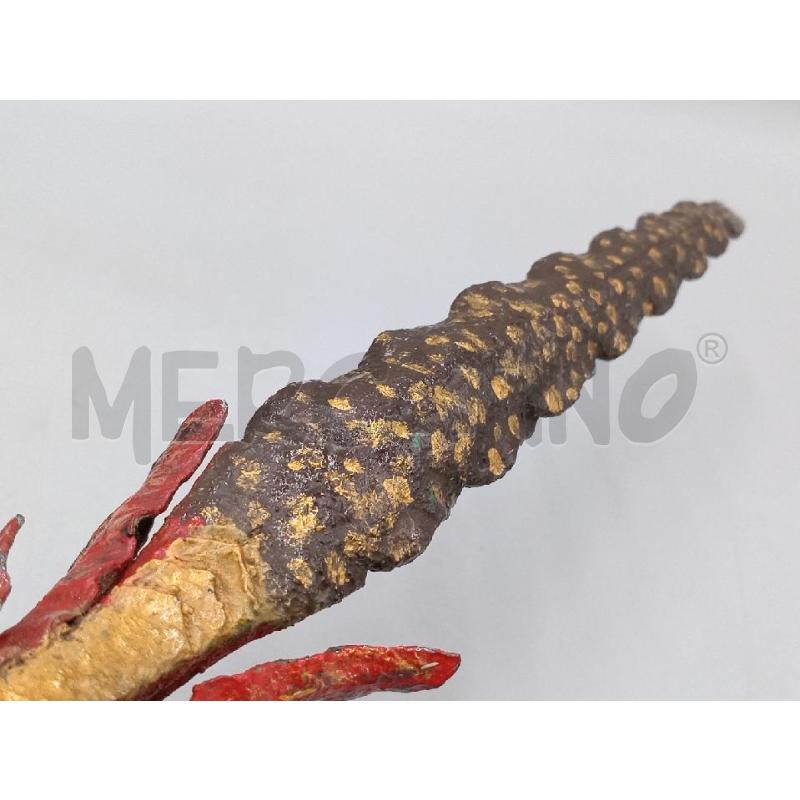 SCULTURA FAGIANO FERRO BATTUTO DIPINTO MANCANTE DI UNA ZAMPETTA  | Mercatino dell'Usato Moncalieri bengasi 4
