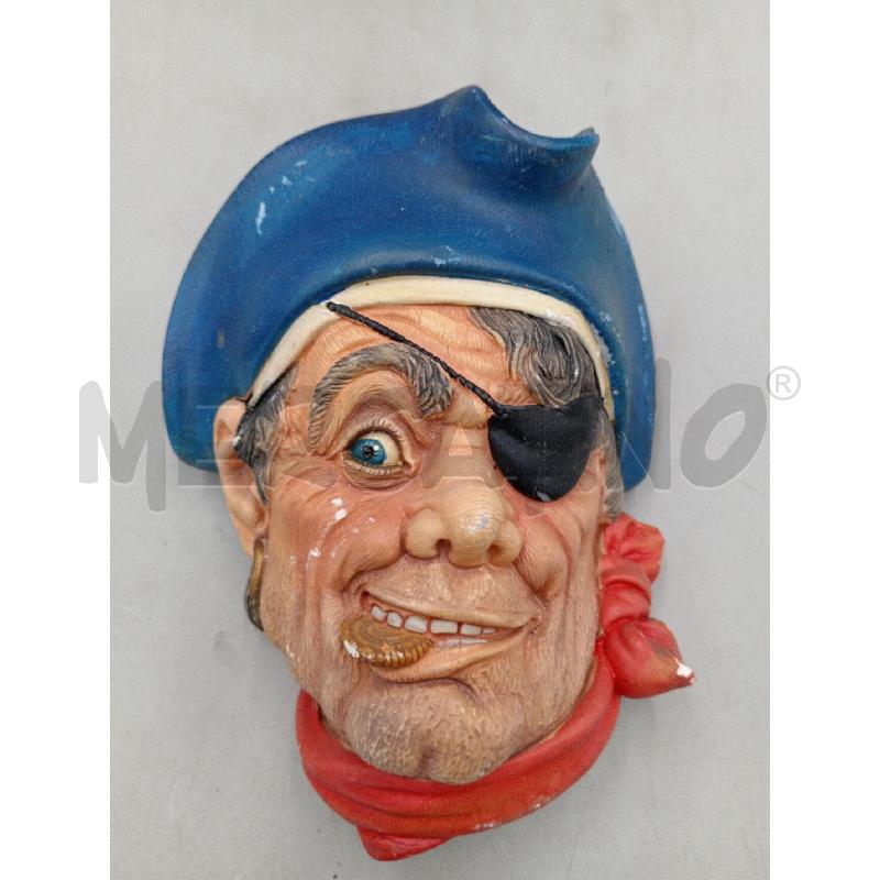 SCULTURA GESSO TESTA PIRATA MADE IN ENGLAND CAPPELLO BLU  | Mercatino dell'Usato Moncalieri bengasi 1