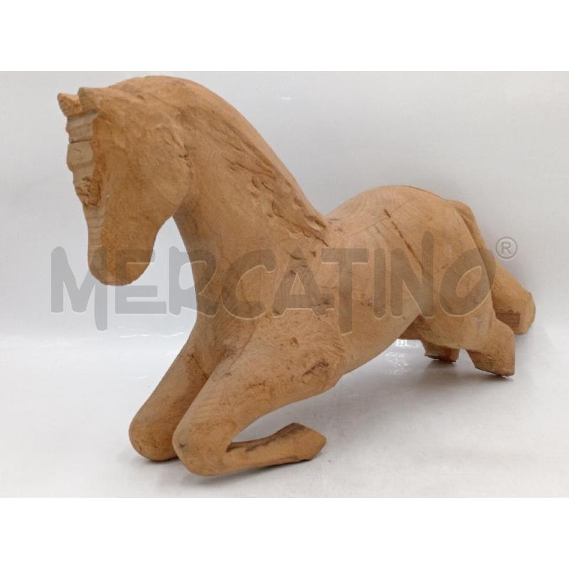 SCULTURA LEGNO CAVALLINO C/ZAMPE MANCANTI  | Mercatino dell'Usato Moncalieri bengasi 1